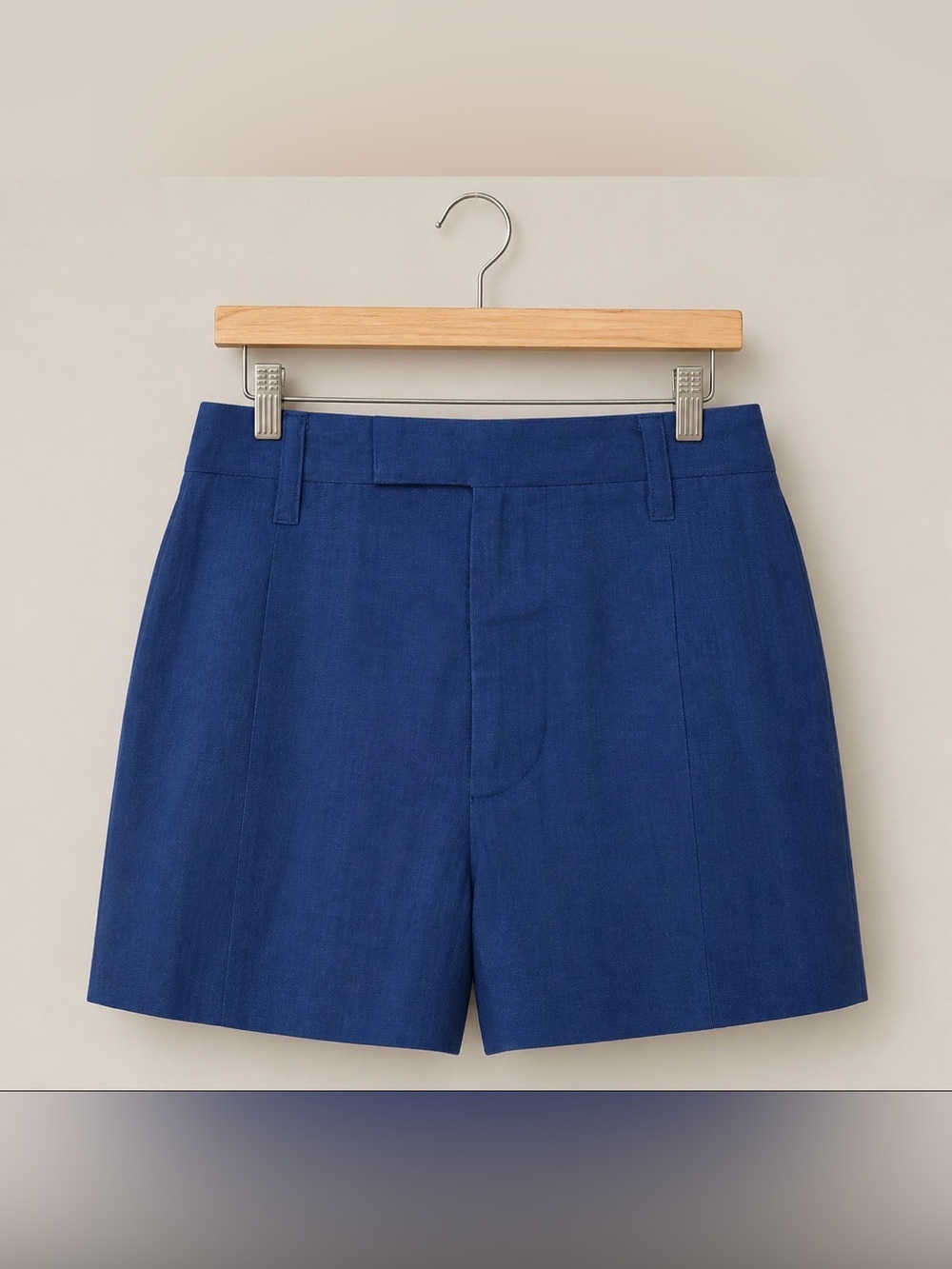 Zadig & Voltaire Please Linen Blend 3" Shorts in Deep Sea Blue